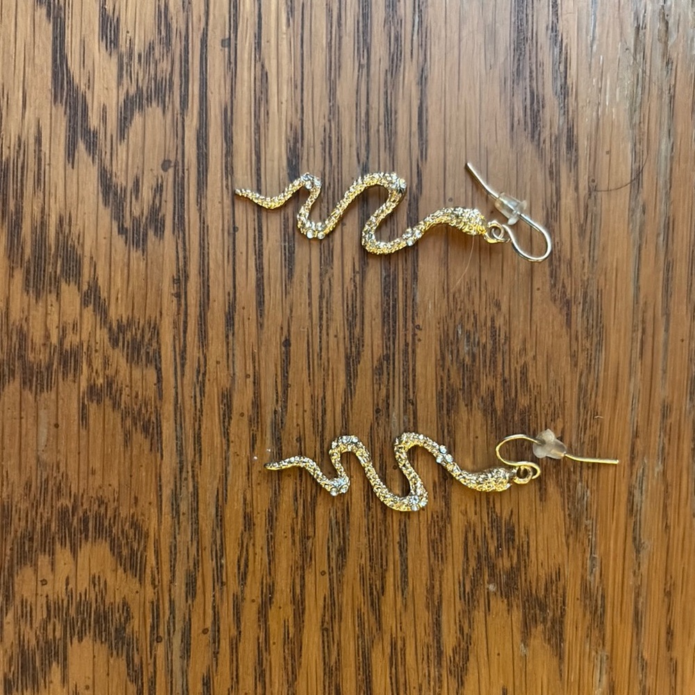 Gold Snake Earrings